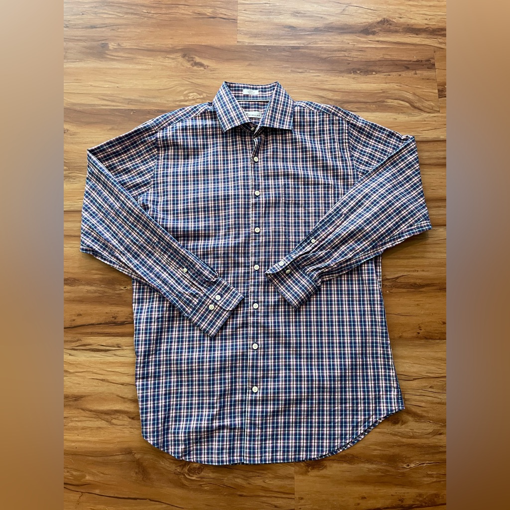 Peter Millar Long Sleeve Shirt, Size L, Pre Owned